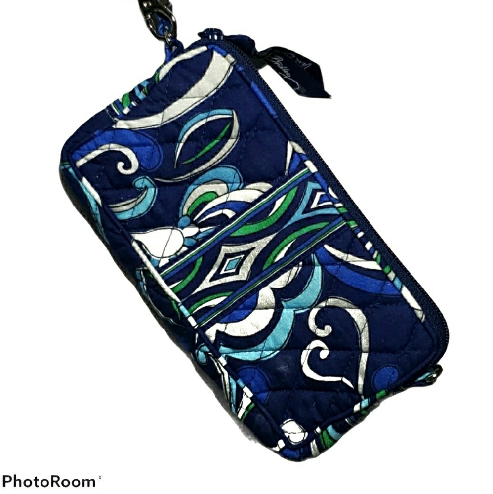 Vera Bradley Wristlet Mediterranean Blue Pattern